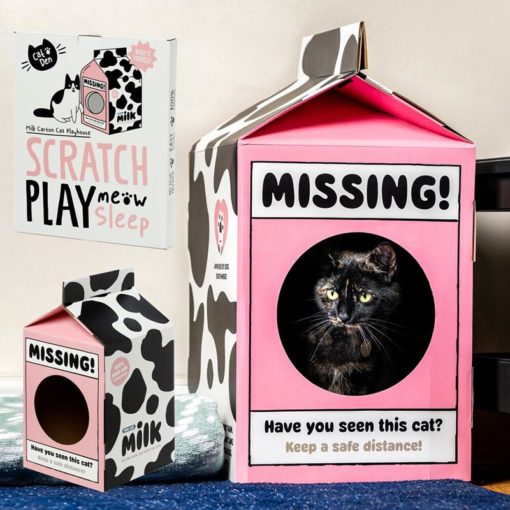 Macska játszóház – Tejes doboz
