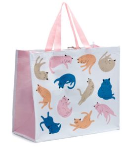 Bevásárló táska lusta macskás